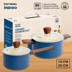 포스티보나 인디고IH냄비2종세트(18편수,20양수)