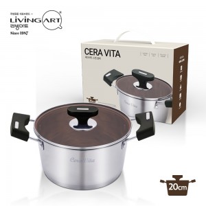 J-리빙아트 IH 세라비타 스텐냄비 양수 20cm - 카톤단위 10개