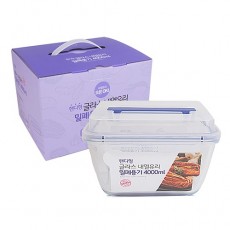 핸디형글라스내열유리밀폐용기4000ml