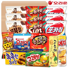 오리온 간식이필요해16종2호(고래밥,고소미,초코꼬북칩3개,눈을감자,돌아온썬3개,예감,오징어땅콩,촉촉한초코칩,치즈뿌린치킨팝,포카칩3개) (상품코드 : W001742)