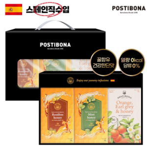 (스페인직수입)포스티보나 꿀차20티3종5호(꿀루이보스20티,꿀민트20티,꿀오렌지홍차20티)60티