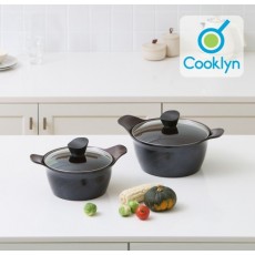 쿡클린 IH 인덕션 오가닉블랙 v2 세라믹 냄비 2종 A세트