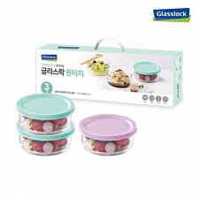 [글라스락] 원터치 원형 3조 세트