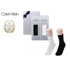 [캘빈클라인] 숙녀 아가일패턴 양말2족 세트(프리미엄라인)