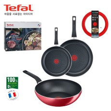 [테팔] IH 스타트 앤쿡 20+30+궁중팬28+멀티뚜껑(레드)
